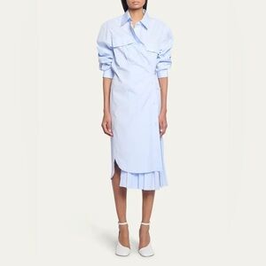 Dries Van Noten "Dola" poplin dress - Size 42 - Light Blue